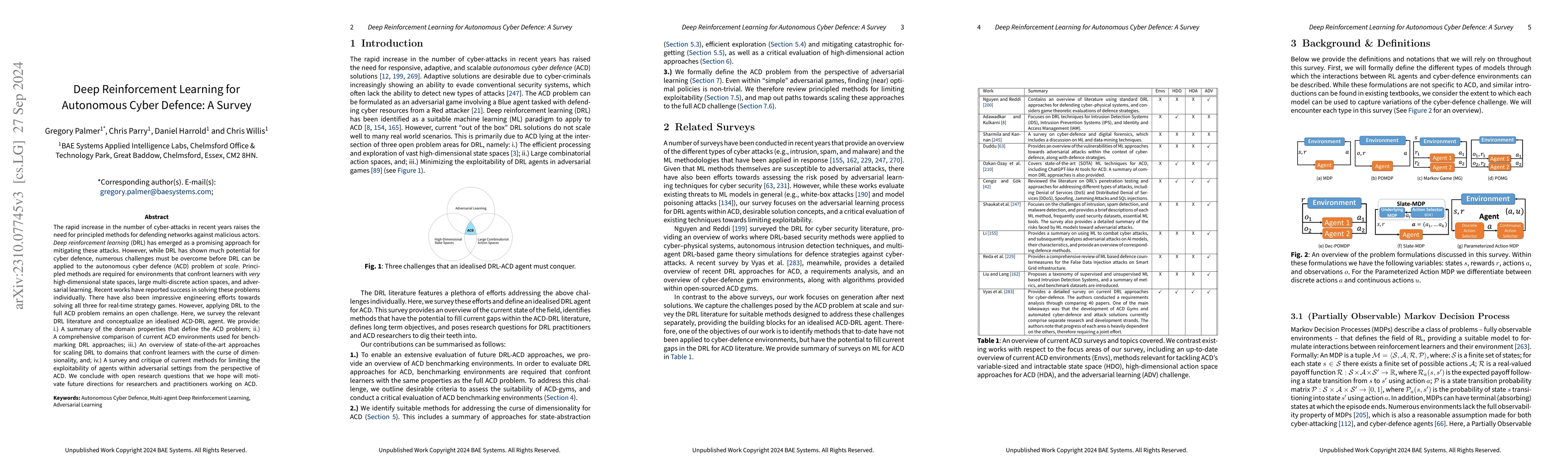 Thumbnail for Deep Reinforcement Learning for Autonomous Cyber Operations: A Survey
