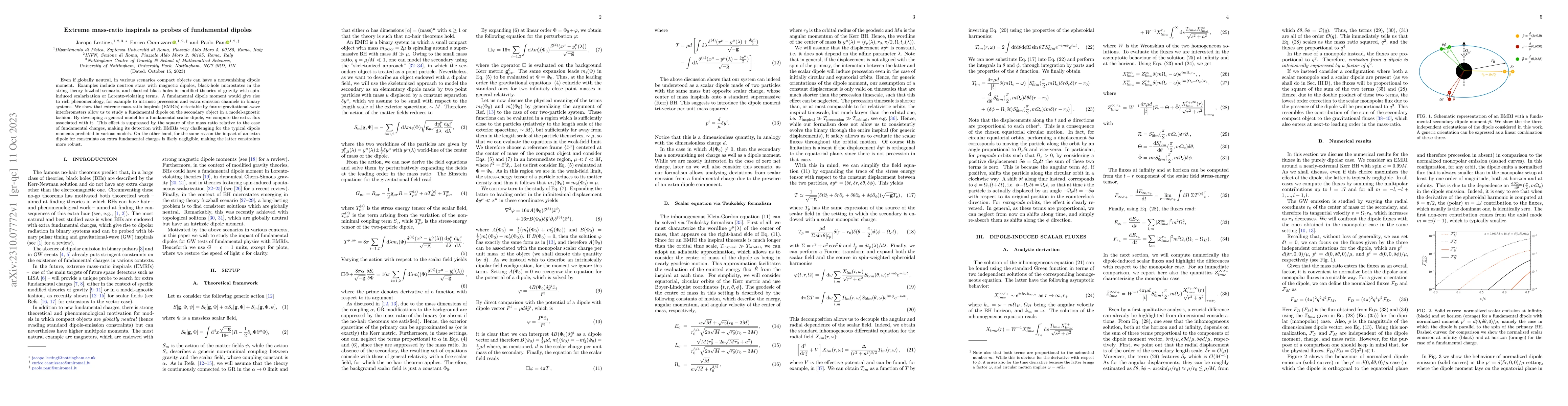 Thumbnail for Extreme mass-ratio inspirals as probes of fundamental dipoles
