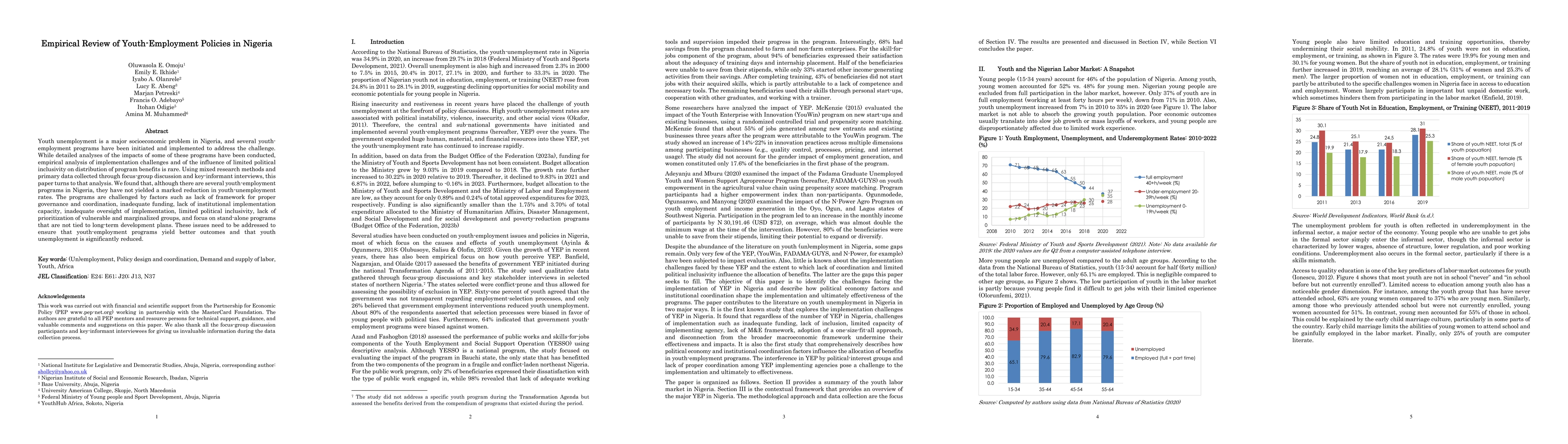 Thumbnail for Empirical Review of Youth-Employment Policies in Nigeria