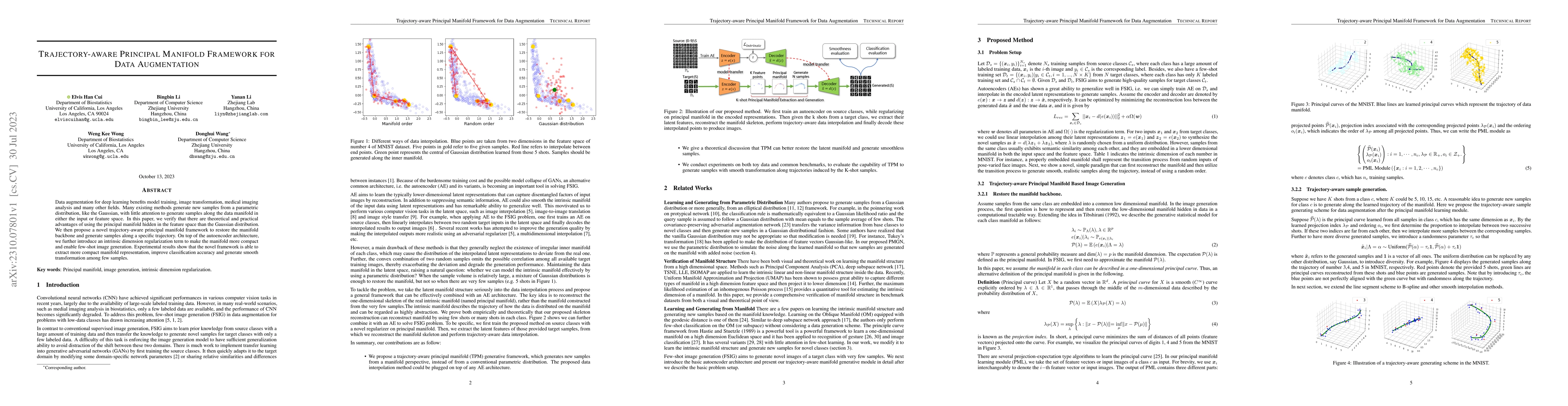 Thumbnail for Trajectory-aware Principal Manifold Framework for Data Augmentation and
  Image Generation