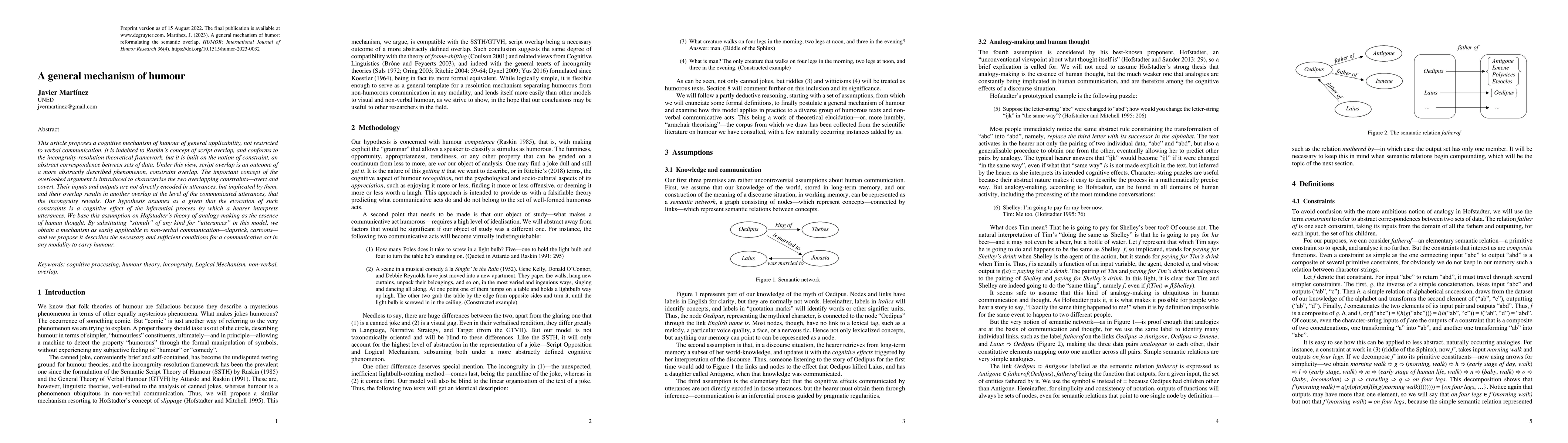 Thumbnail for A general mechanism of humor: reformulating the semantic overlap
