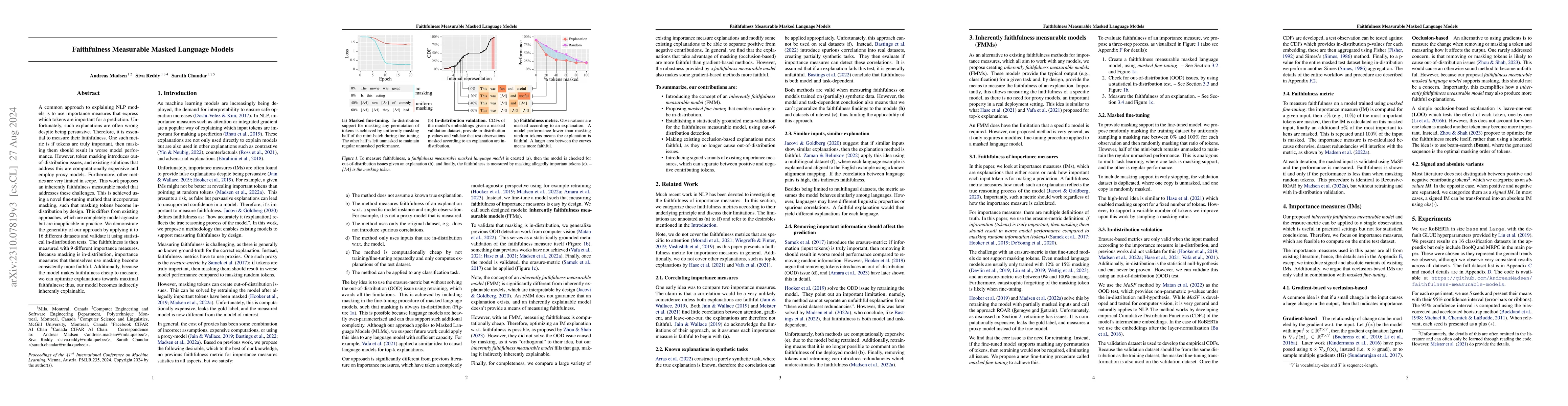 Thumbnail for Faithfulness Measurable Masked Language Models