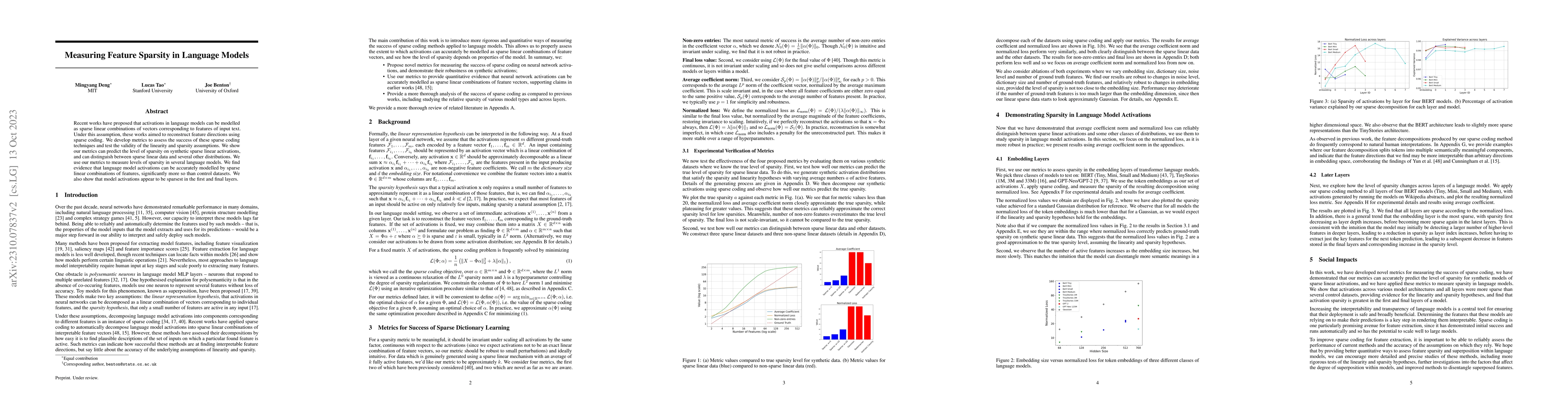 Thumbnail for Measuring Feature Sparsity in Language Models