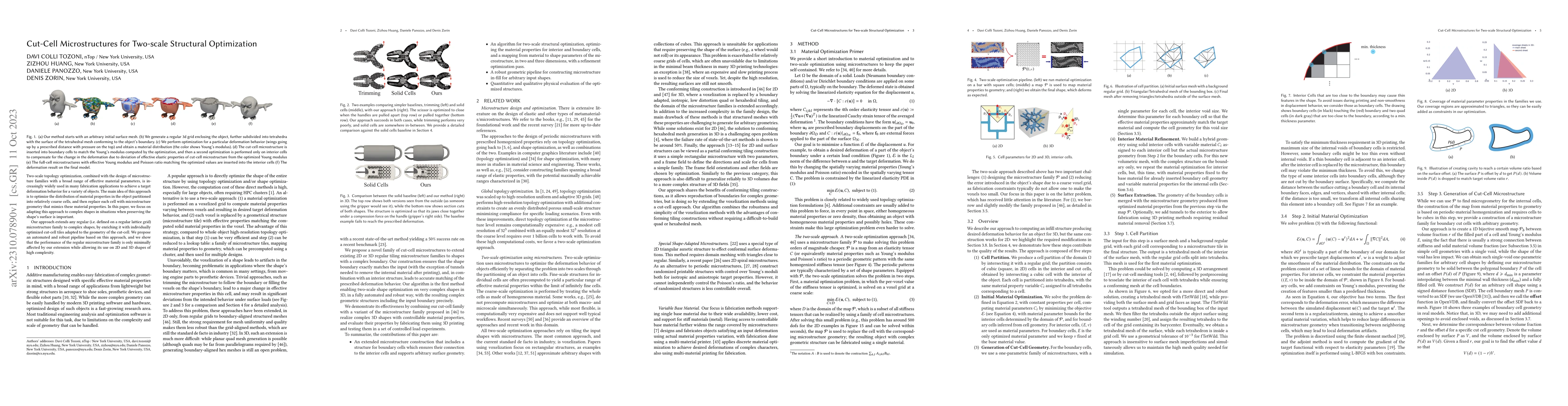 Thumbnail for Cut-Cell Microstructures for Two-scale Structural Optimization