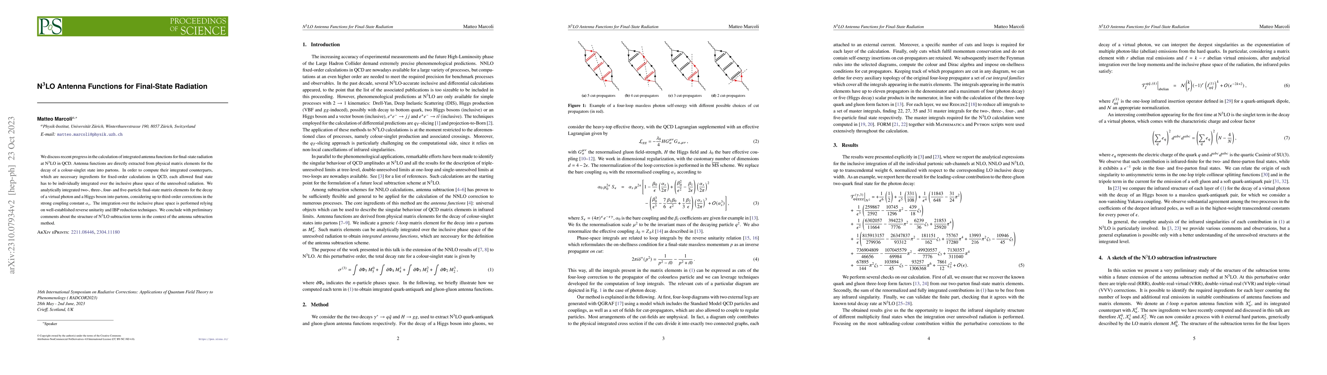 Thumbnail for N$^3$LO Antenna Functions for Final-State Radiation