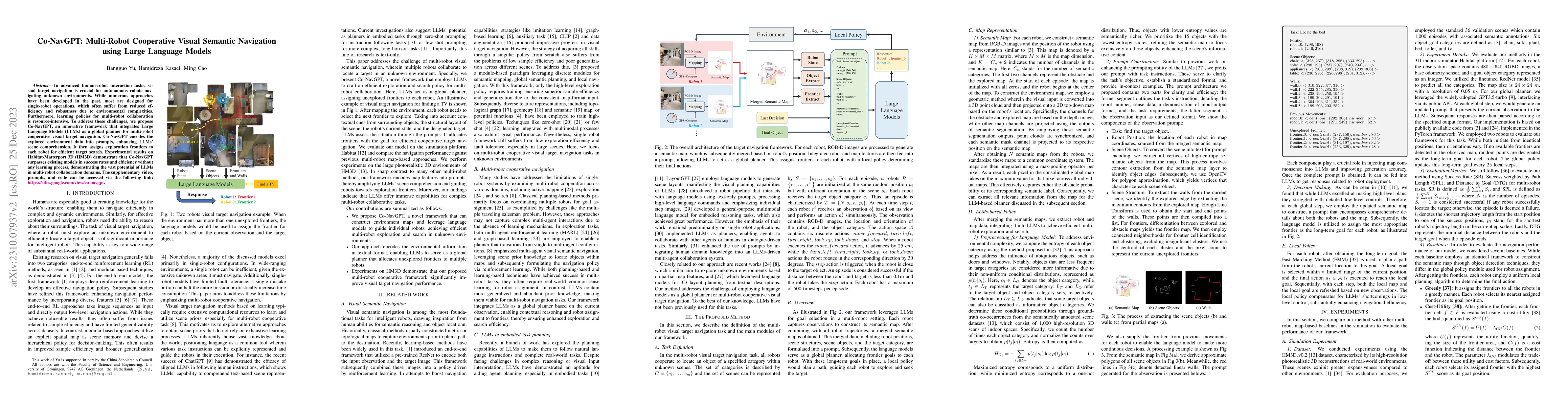 Thumbnail for Co-NavGPT: Multi-Robot Cooperative Visual Semantic Navigation using
  Large Language Models