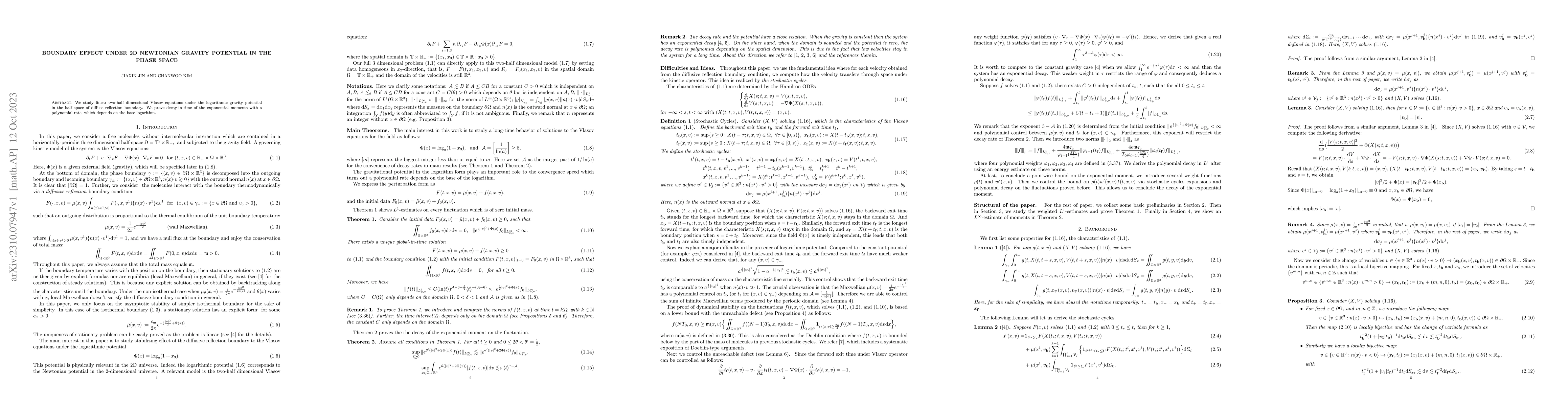 Thumbnail for Boundary effect under 2D Newtonian gravity potential in the phase space