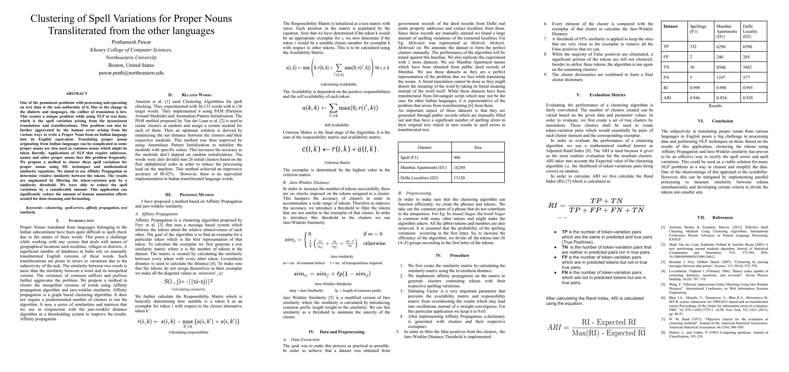 Thumbnail for Clustering of Spell Variations for Proper Nouns Transliterated from the
  other languages