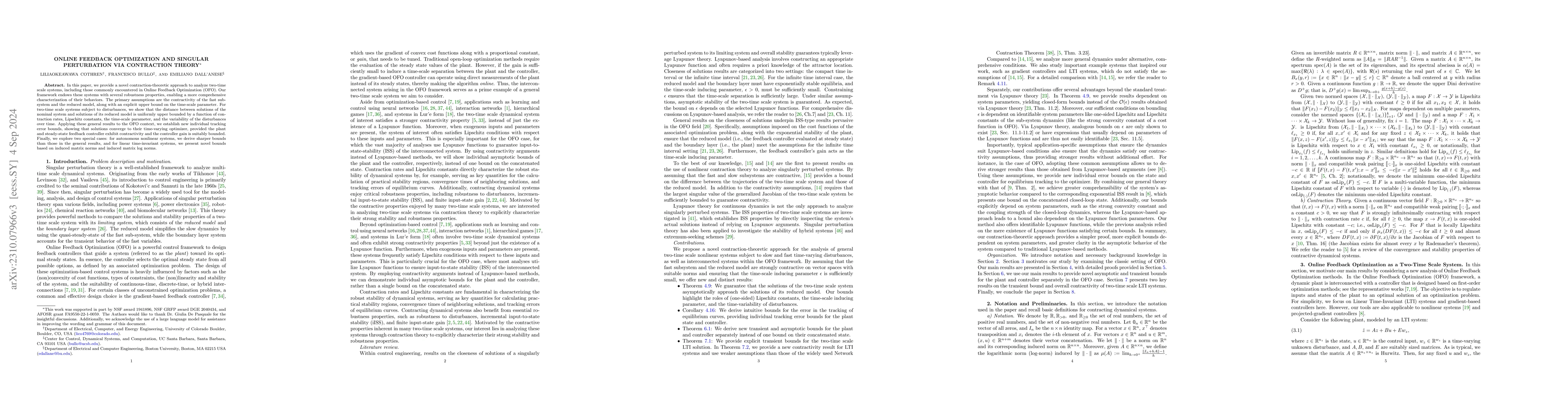 Thumbnail for Singular Perturbation via Contraction Theory