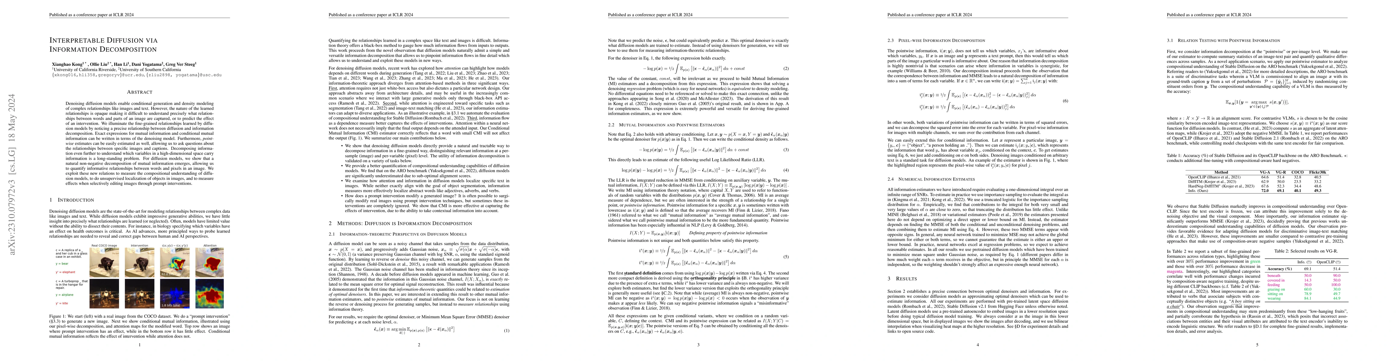 Thumbnail for Interpretable Diffusion via Information Decomposition