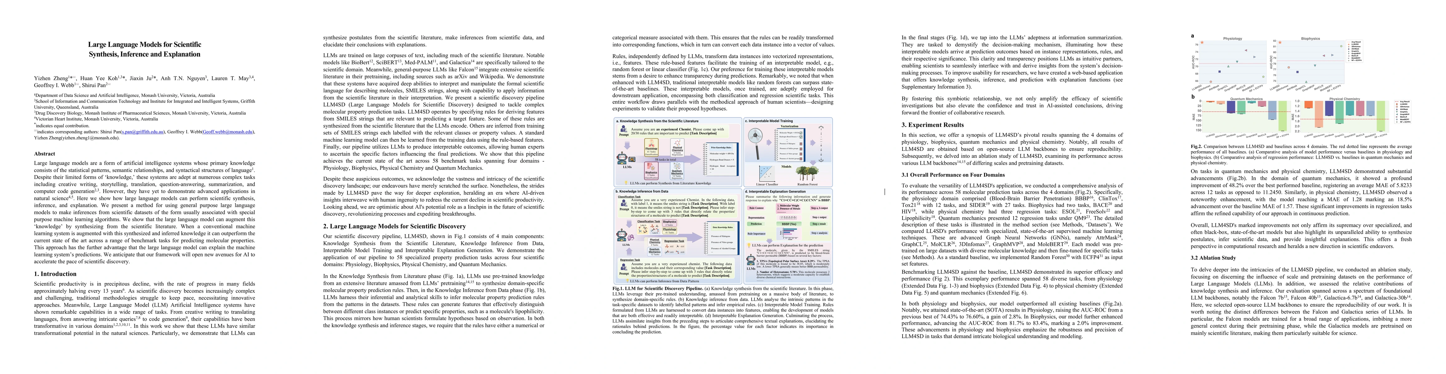 Thumbnail for Large Language Models for Scientific Synthesis, Inference and
  Explanation