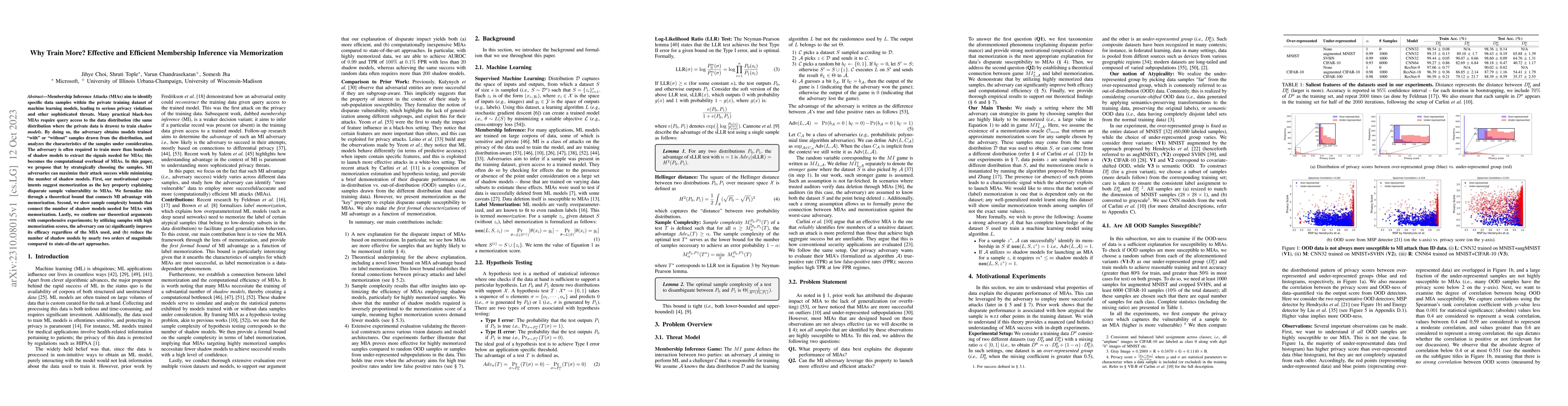 Thumbnail for Why Train More? Effective and Efficient Membership Inference via
  Memorization