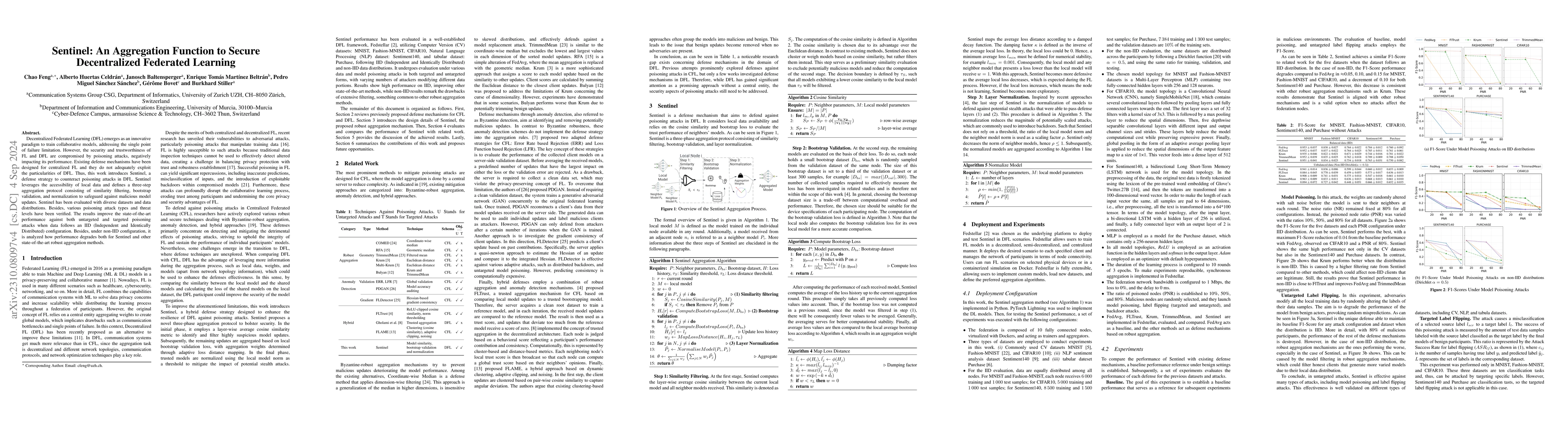 Thumbnail for Sentinel: An Aggregation Function to Secure Decentralized Federated
  Learning