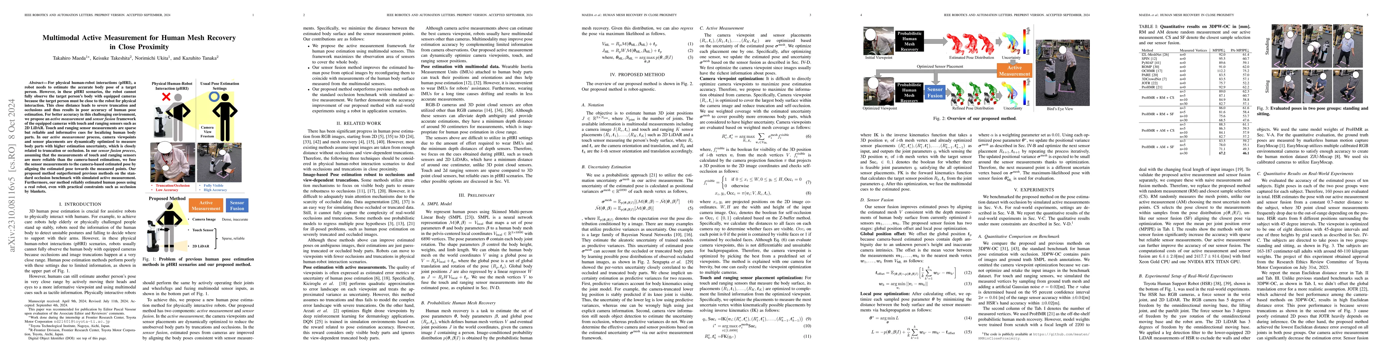 Thumbnail for Multimodal Active Measurement for Human Mesh Recovery in Close Proximity