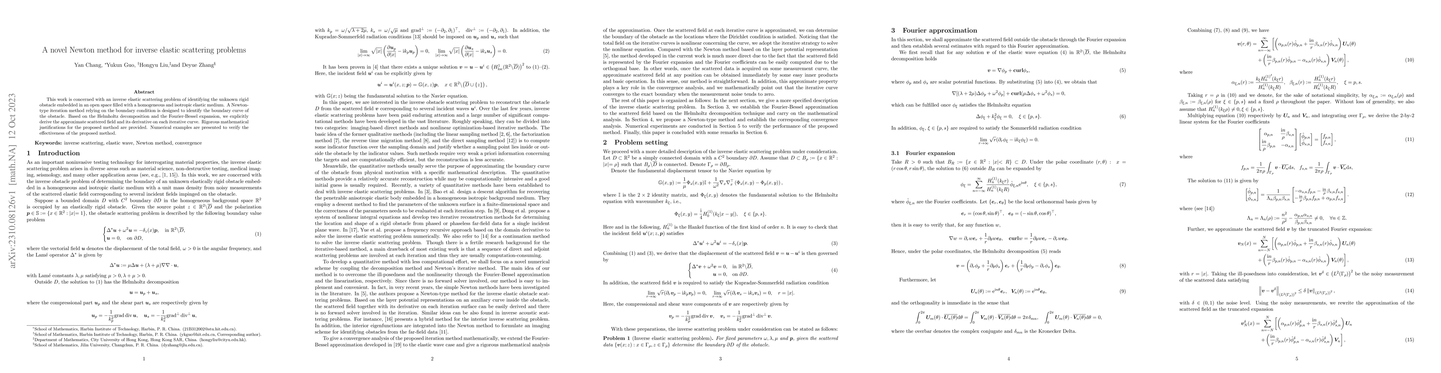 Thumbnail for A novel Newton method for inverse elastic scattering problems