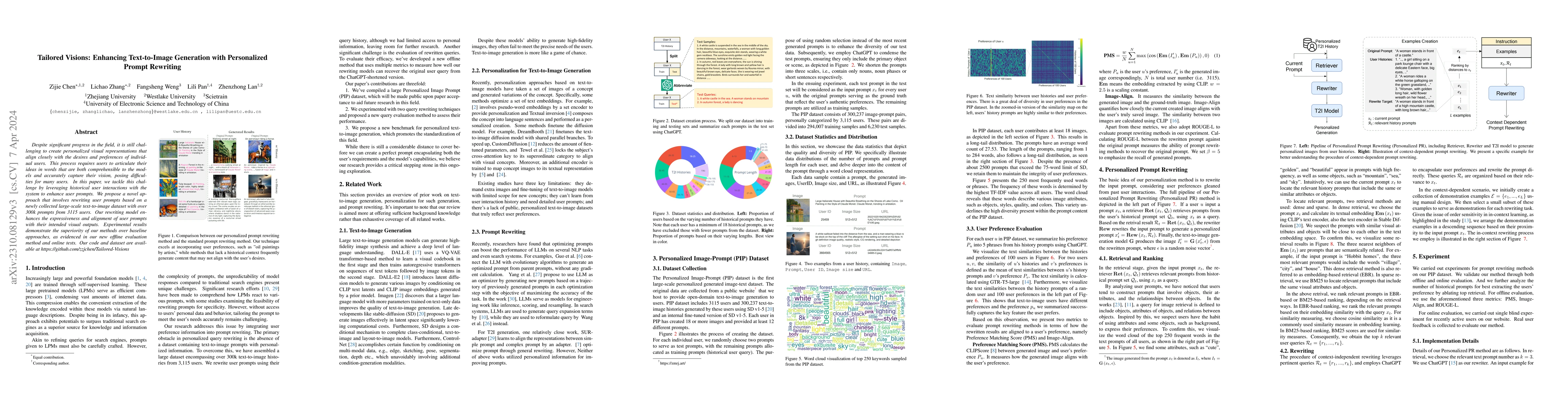 Thumbnail for Tailored Visions: Enhancing Text-to-Image Generation with Personalized
  Prompt Rewriting