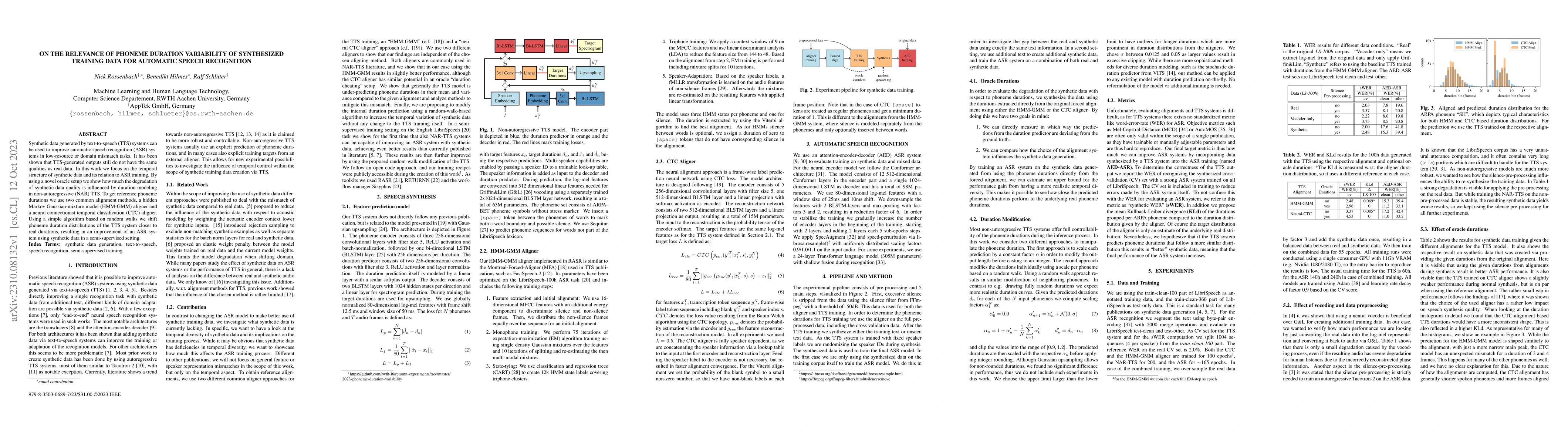 Thumbnail for On the Relevance of Phoneme Duration Variability of Synthesized Training
  Data for Automatic Speech Recognition