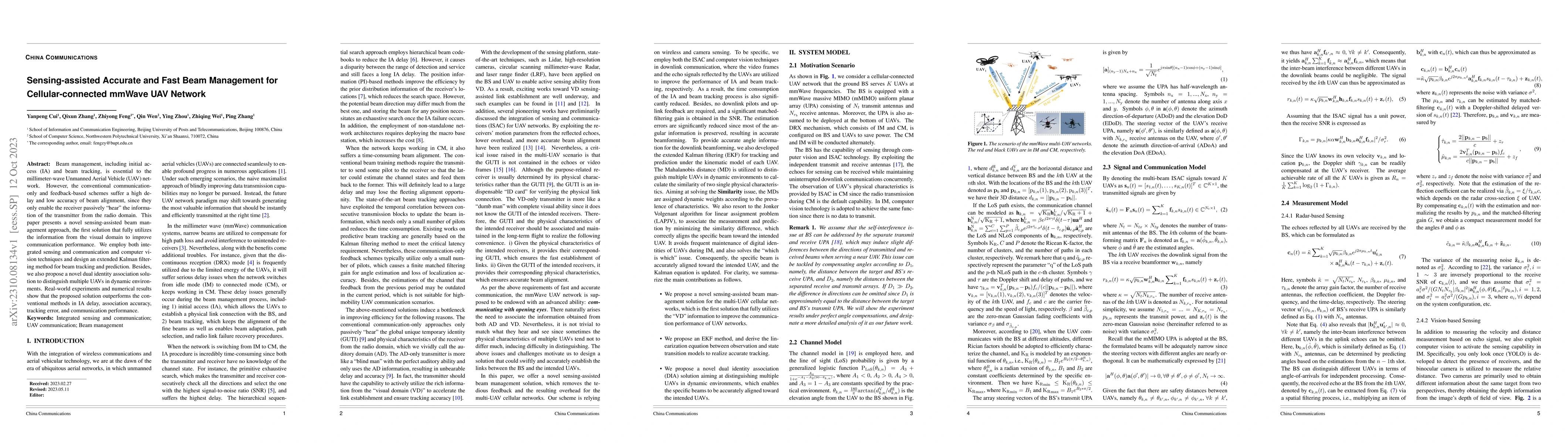 Thumbnail for Sensing-assisted Accurate and Fast Beam Management for
  Cellular-connected mmWave UAV Network