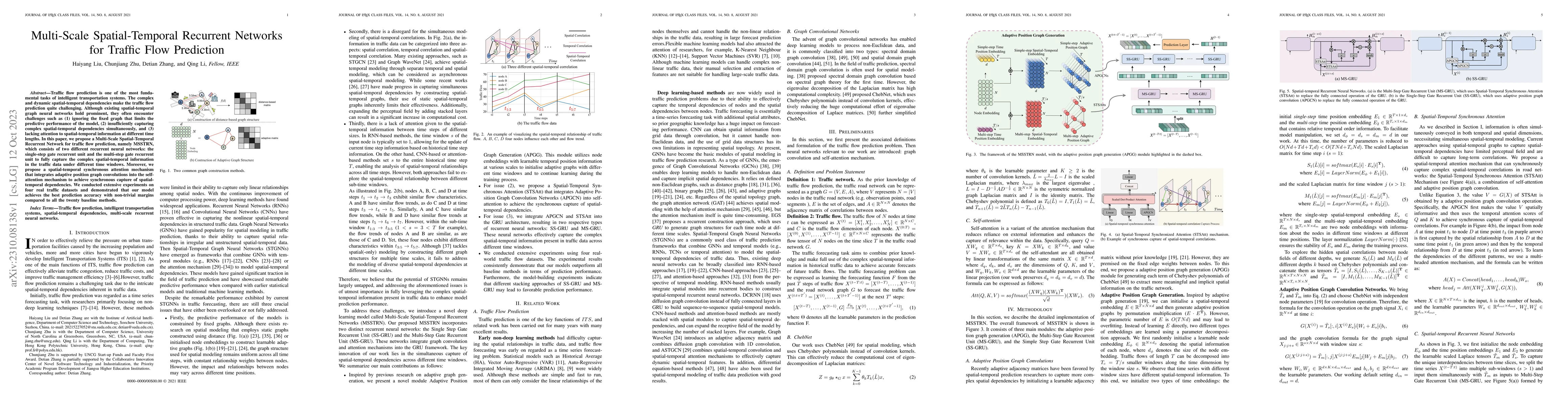 Thumbnail for Multi-Scale Spatial-Temporal Recurrent Networks for Traffic Flow
  Prediction