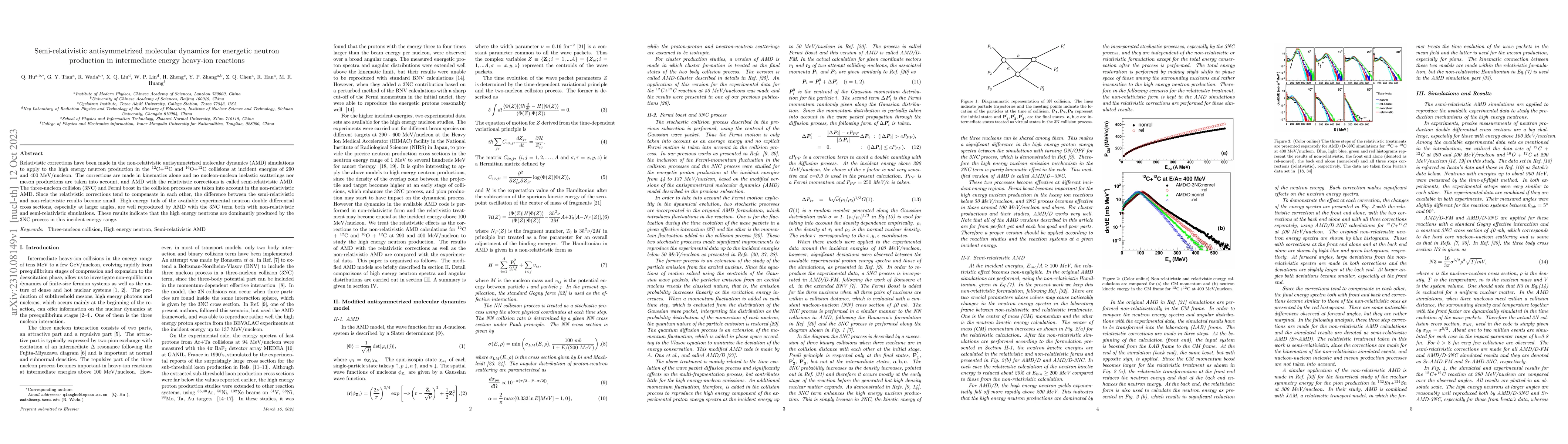 Thumbnail for Semi-relativistic antisymmetrized molecular dynamics for energetic
  neutron production in intermediate energy heavy-ion reactions