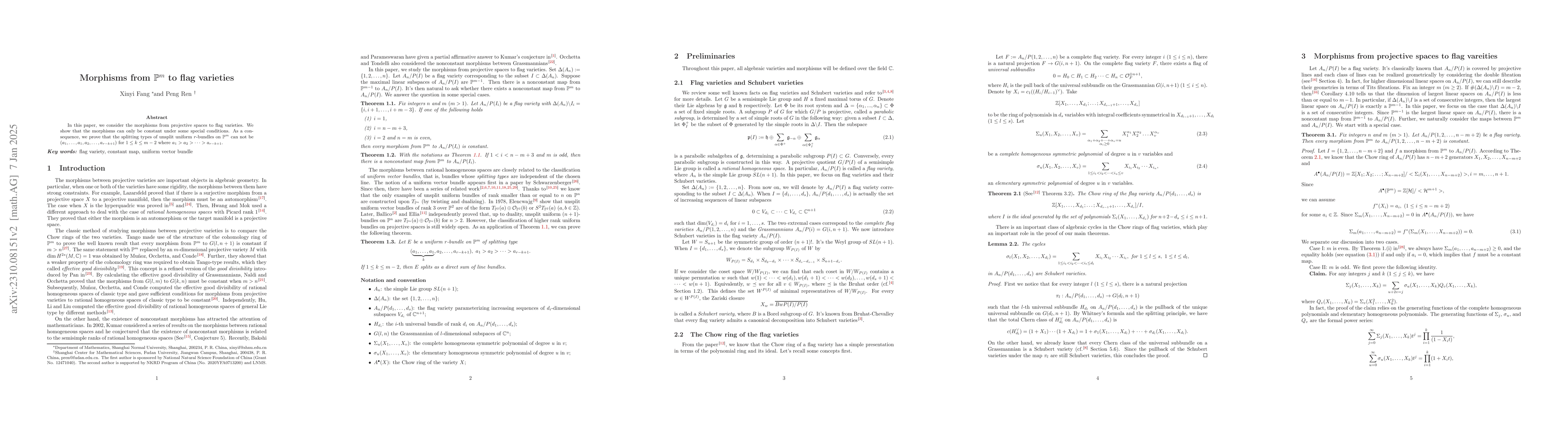 Thumbnail for Morphisms from $\mathbb{P}^m$ to flag varieties