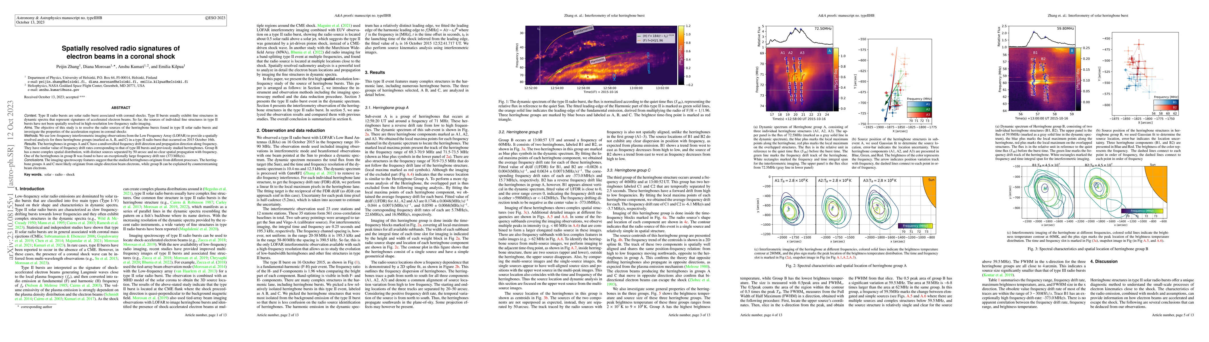 Thumbnail for Spatially resolved radio signatures of electron beams in a coronal shock