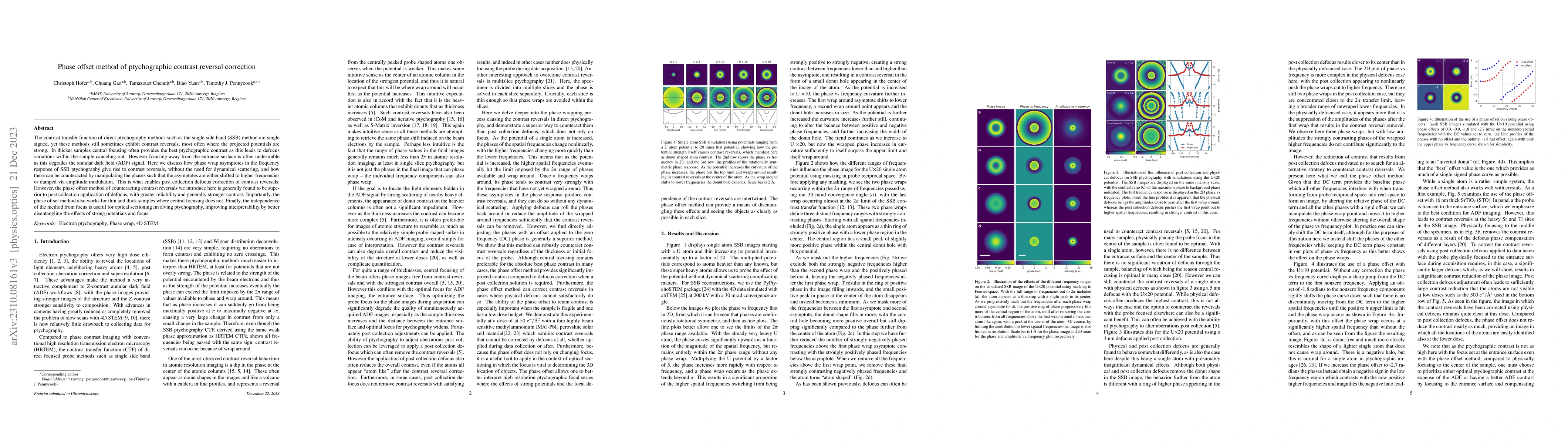 Thumbnail for Phase offset method of ptychographic contrast reversal correction
