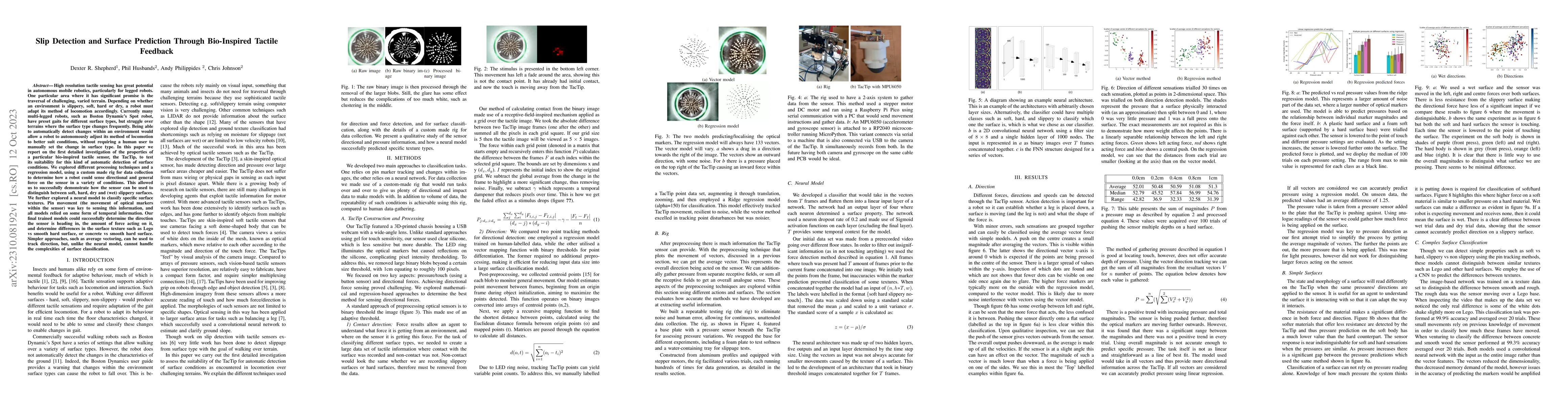 Thumbnail for Slip Detection and Surface Prediction Through Bio-Inspired Tactile
  Feedback