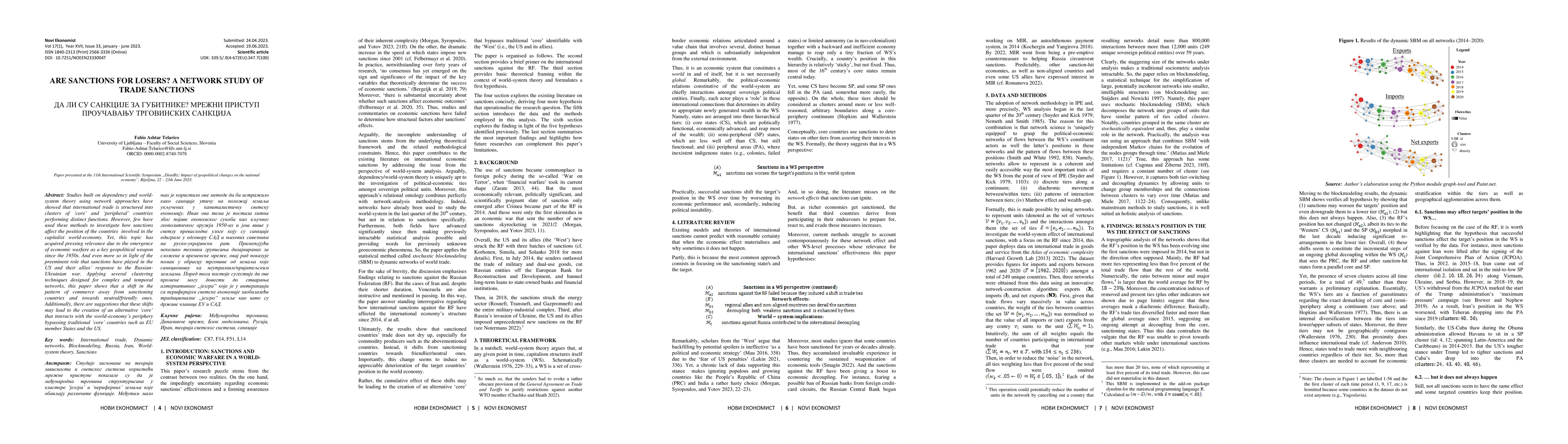 Thumbnail for Are sanctions for losers? A network study of trade sanctions