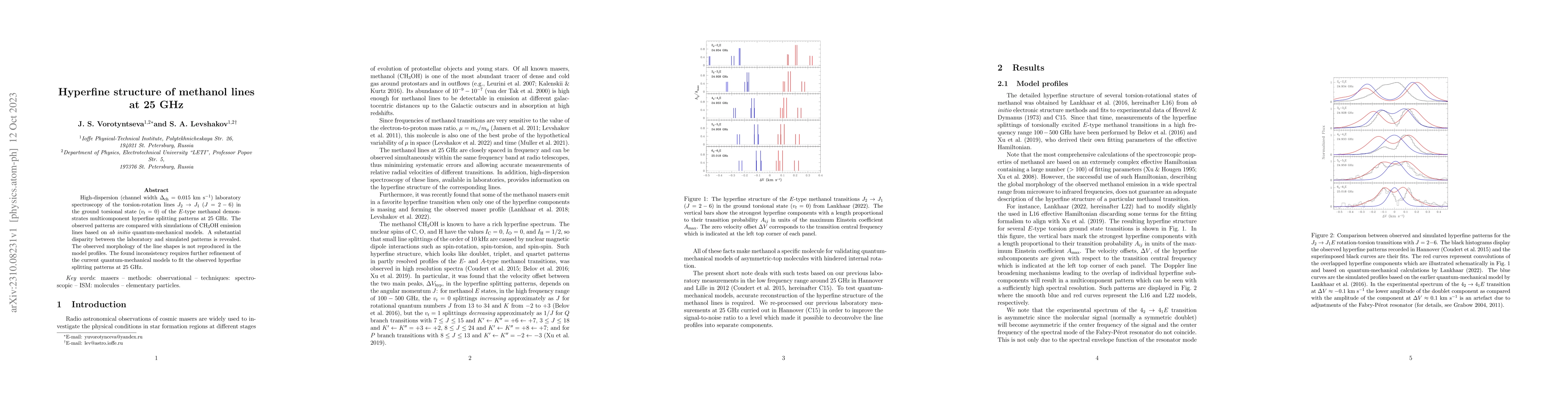 Thumbnail for Hyperfine structure of methanol lines at 25 GHz
