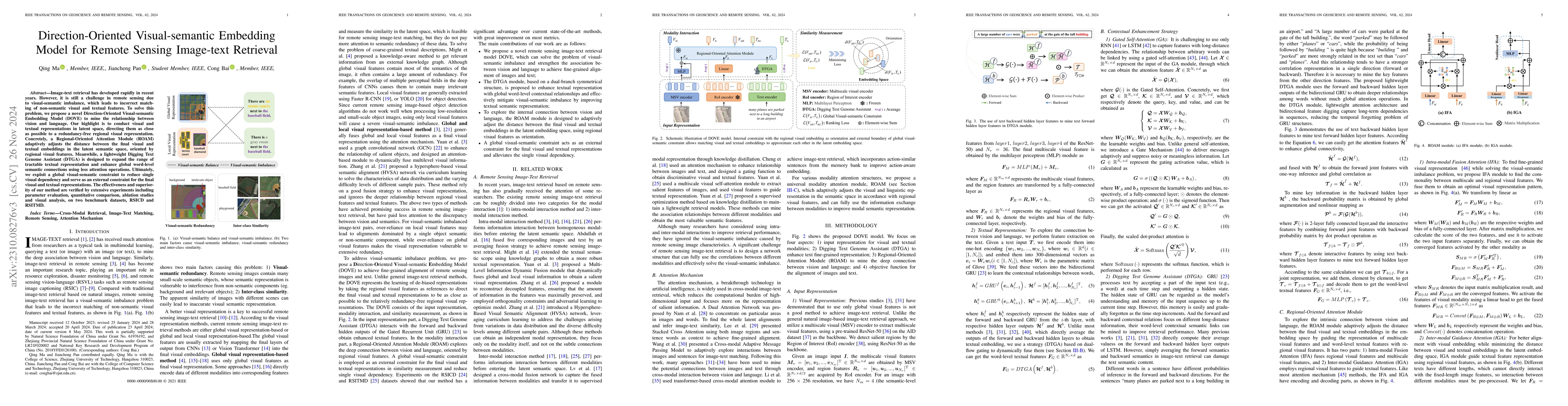 Thumbnail for Direction-Oriented Visual-semantic Embedding Model for Remote Sensing
  Image-text Retrieval