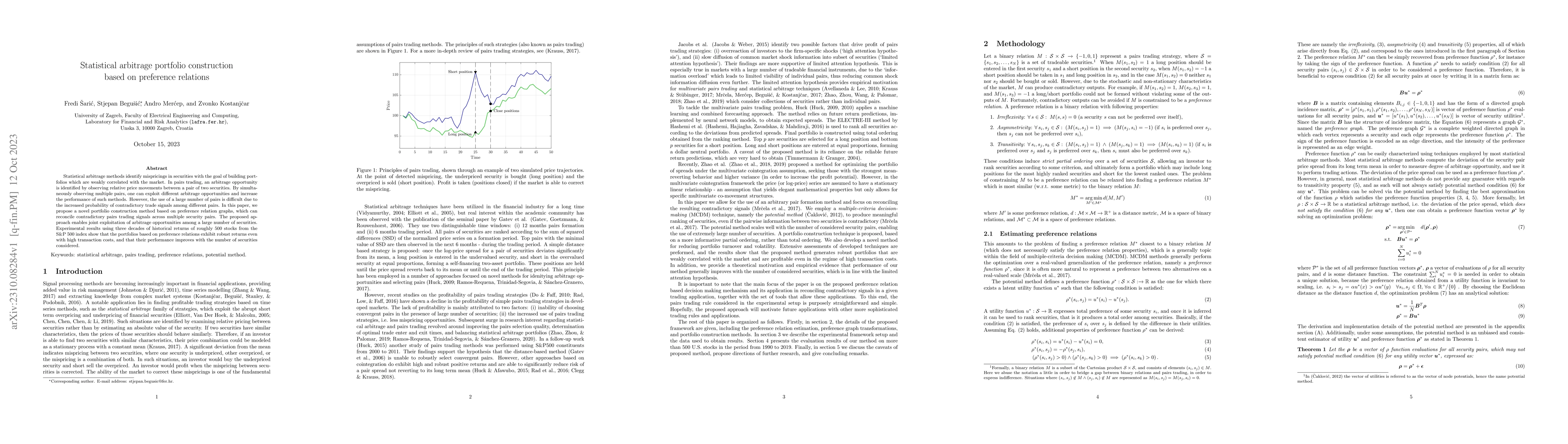 Thumbnail for Statistical arbitrage portfolio construction based on preference
  relations