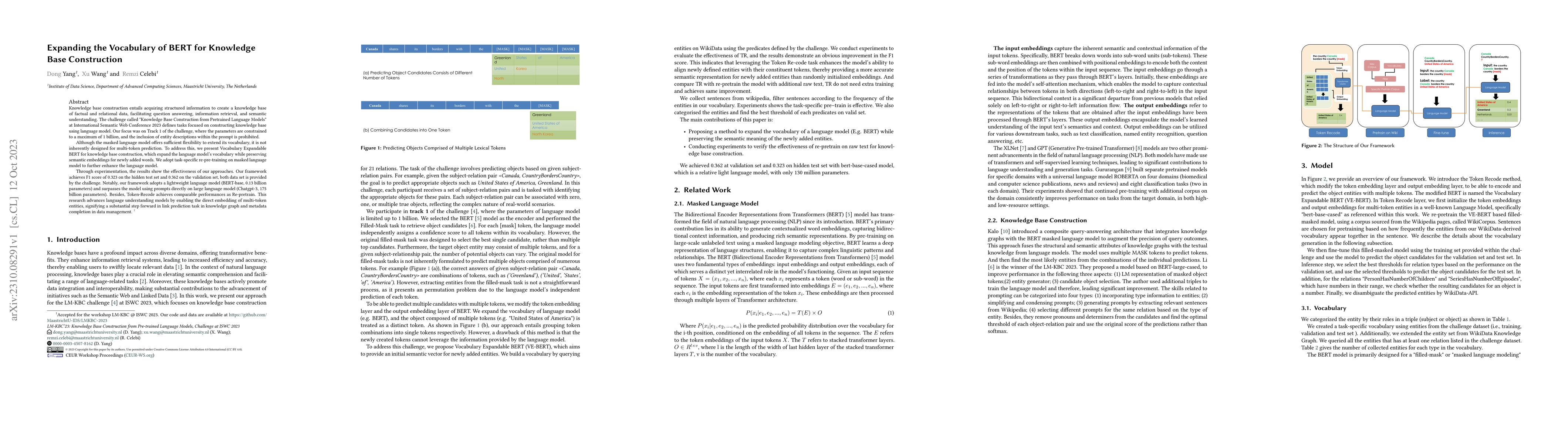 Thumbnail for Expanding the Vocabulary of BERT for Knowledge Base Construction