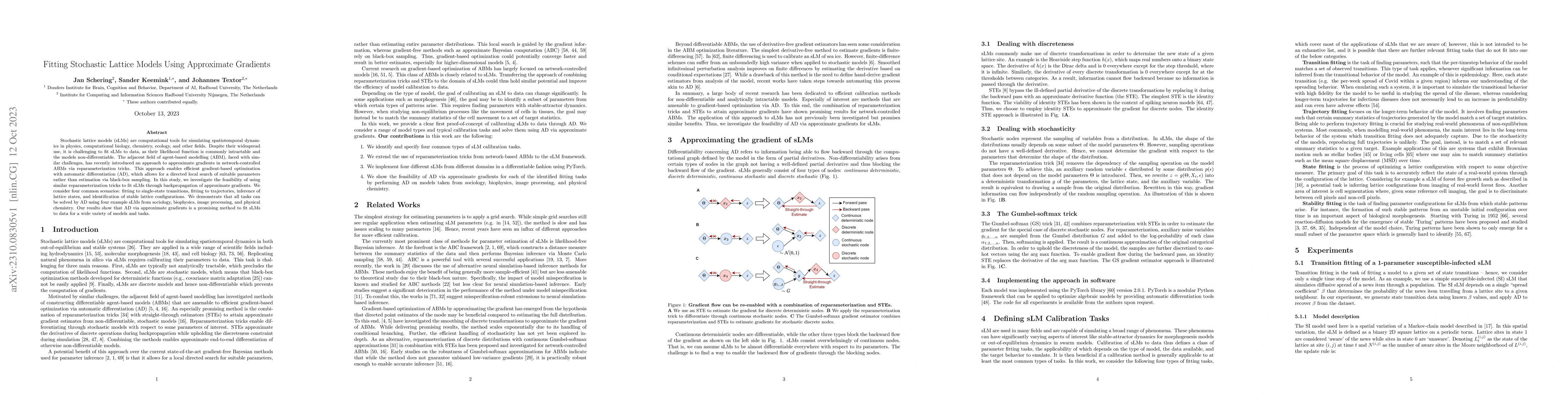Thumbnail for Fitting Stochastic Lattice Models Using Approximate Gradients