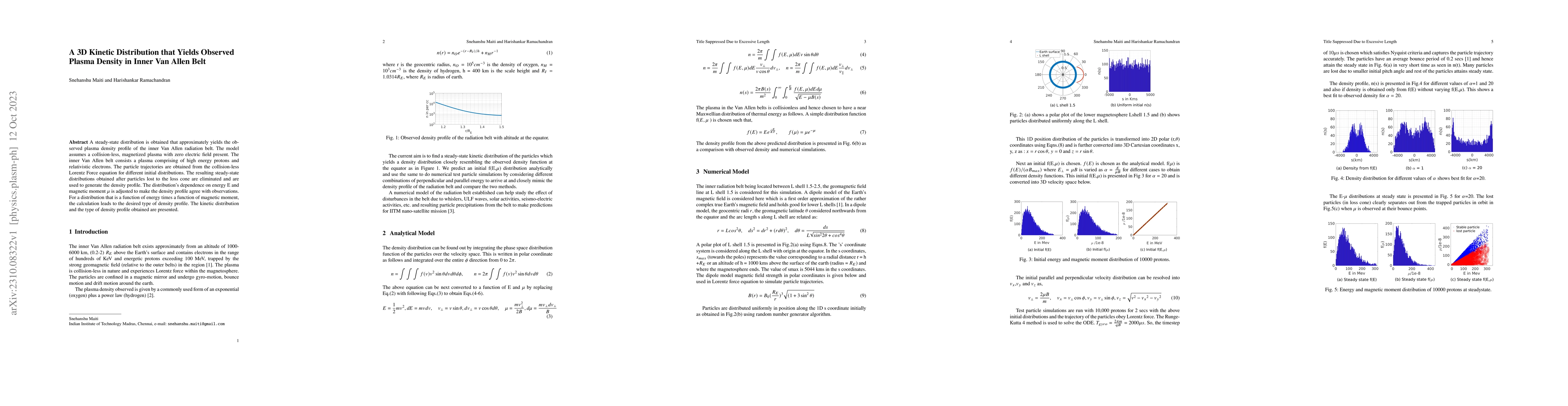 Thumbnail for A 3D Kinetic Distribution that Yields Observed Plasma Density in the
  Inner Van Allen Belt