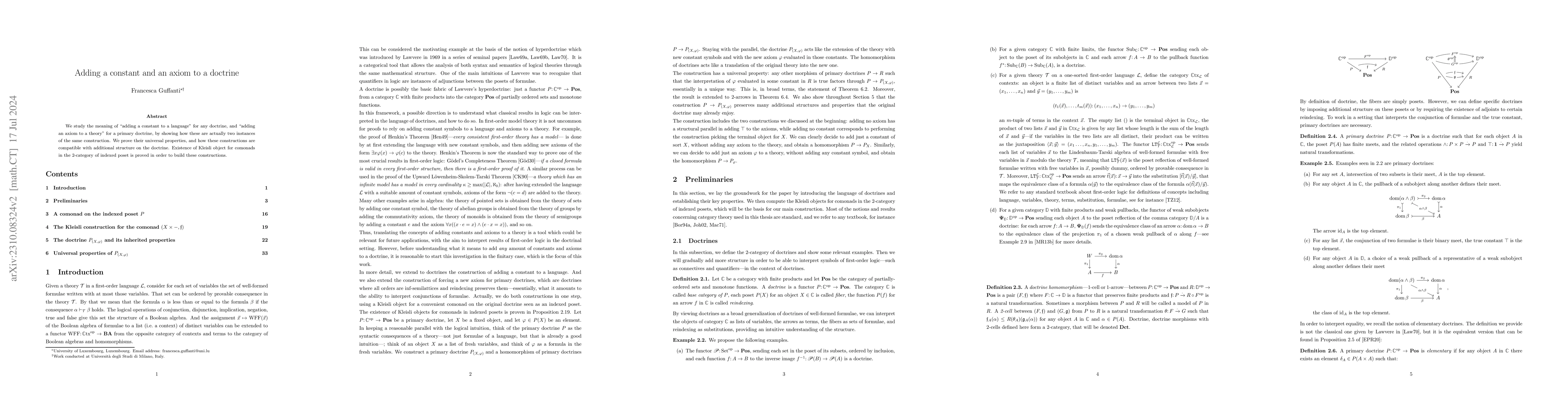 Thumbnail for Adding a constant and an axiom to a doctrine
