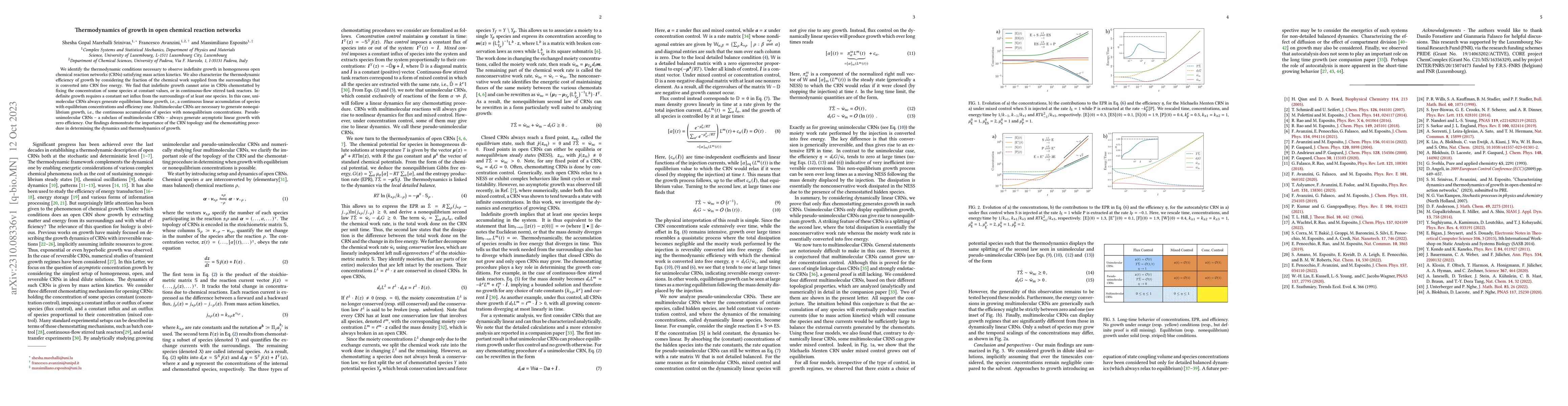 Thumbnail for Thermodynamics of Growth in Open Chemical Reaction Networks
