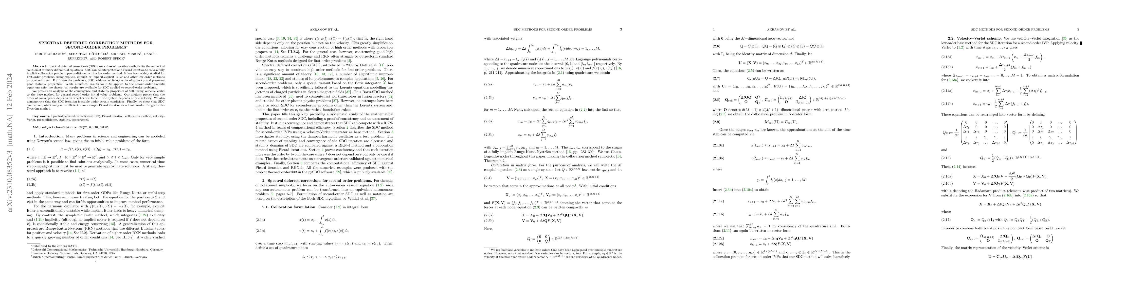 Thumbnail for Spectral deferred correction methods for second-order problems