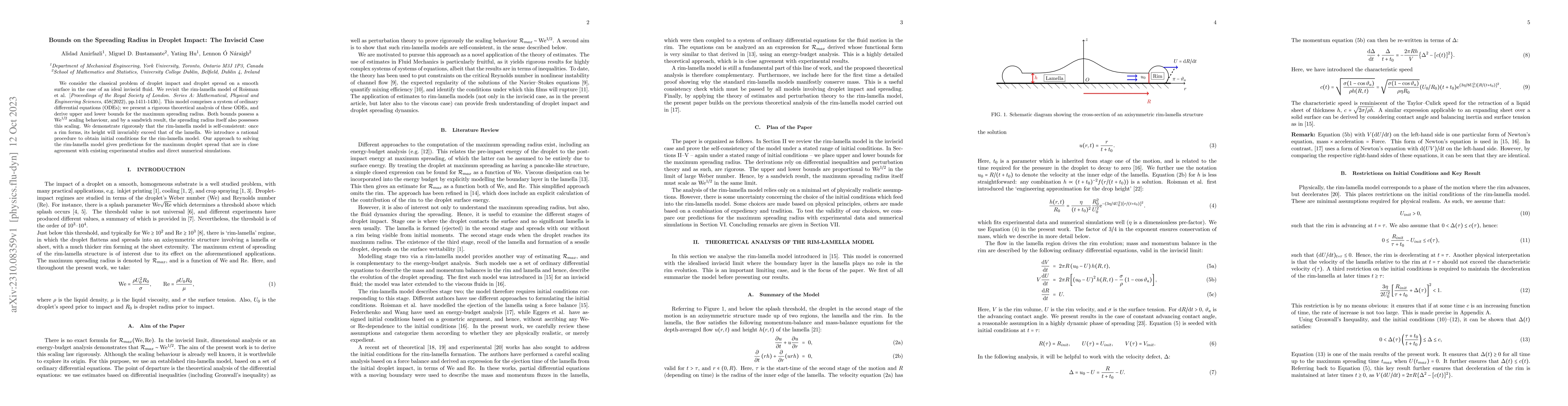 Thumbnail for Bounds on the Spreading Radius in Droplet Impact: The Inviscid Case