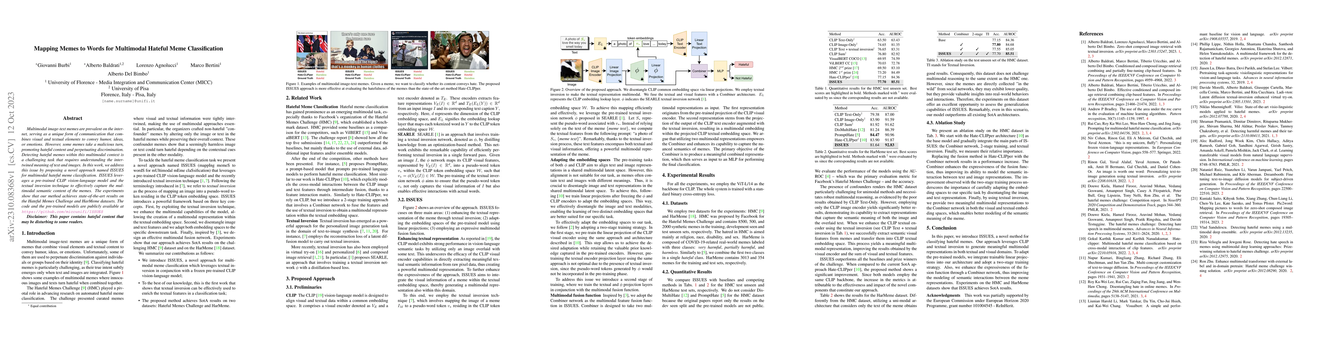 Thumbnail for Mapping Memes to Words for Multimodal Hateful Meme Classification