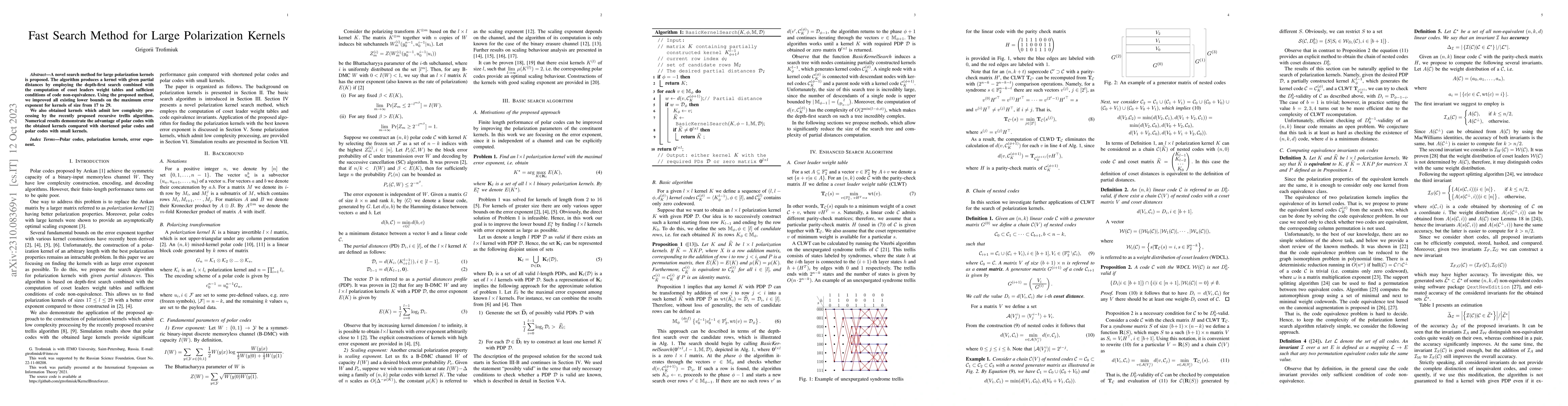 Thumbnail for Fast Search Method for Large Polarization Kernels