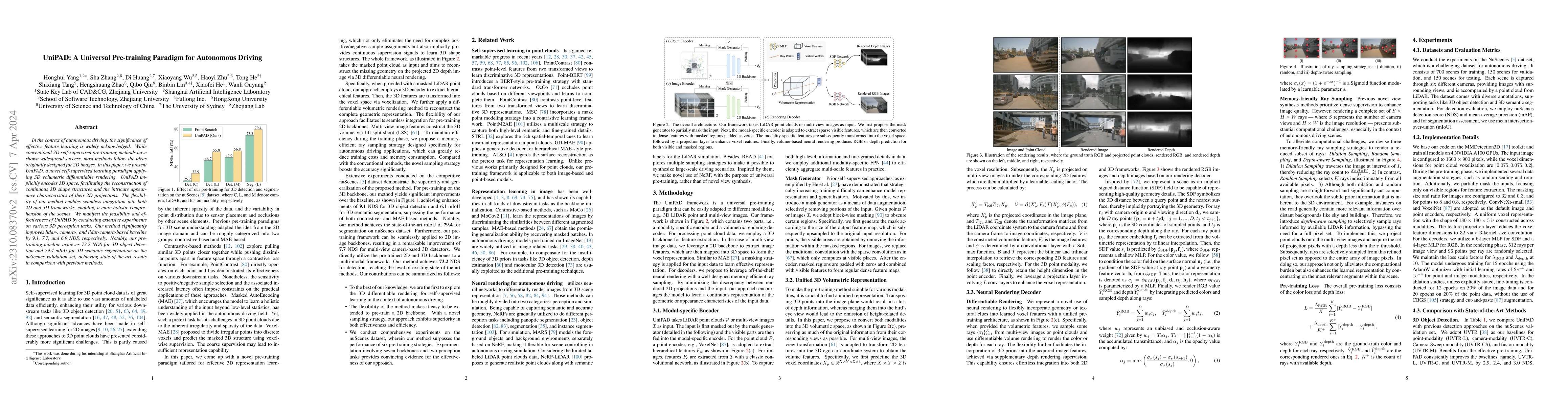 Thumbnail for UniPAD: A Universal Pre-training Paradigm for Autonomous Driving