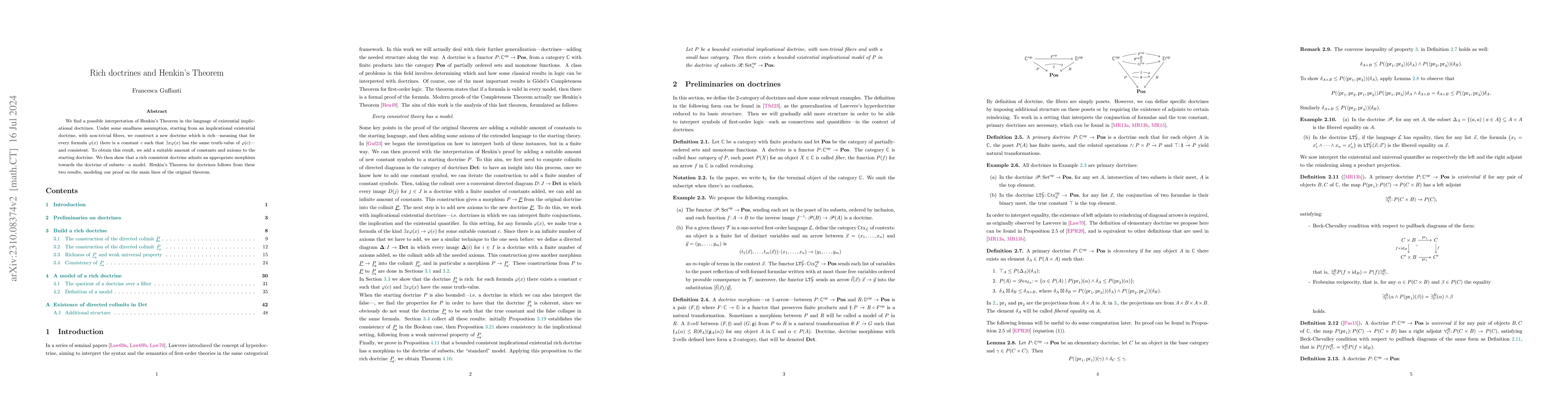 Thumbnail for Rich doctrines and Henkin's Theorem