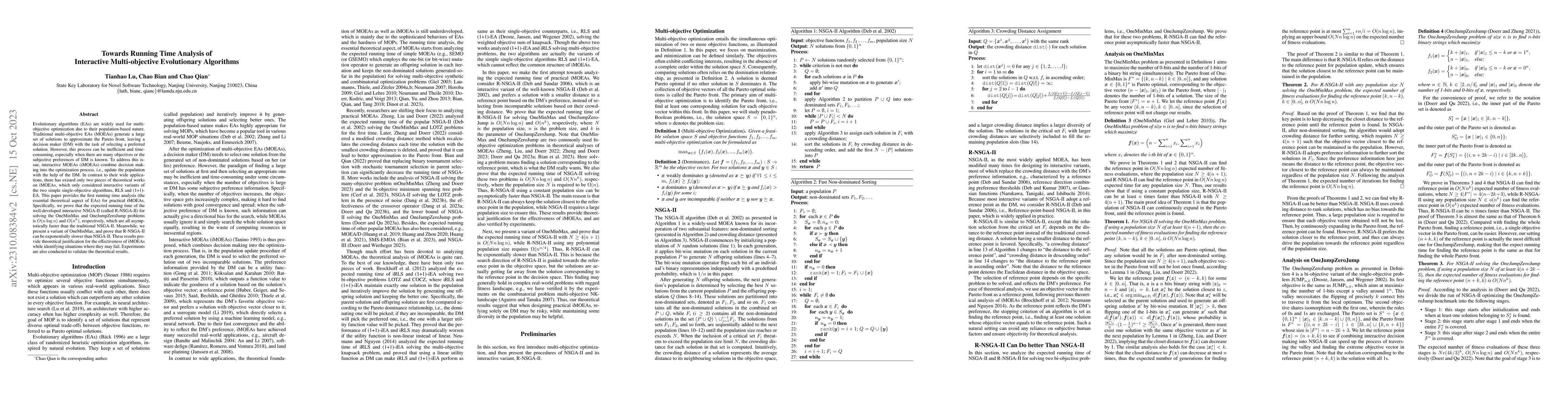 Thumbnail for Towards Running Time Analysis of Interactive Multi-objective
  Evolutionary Algorithms