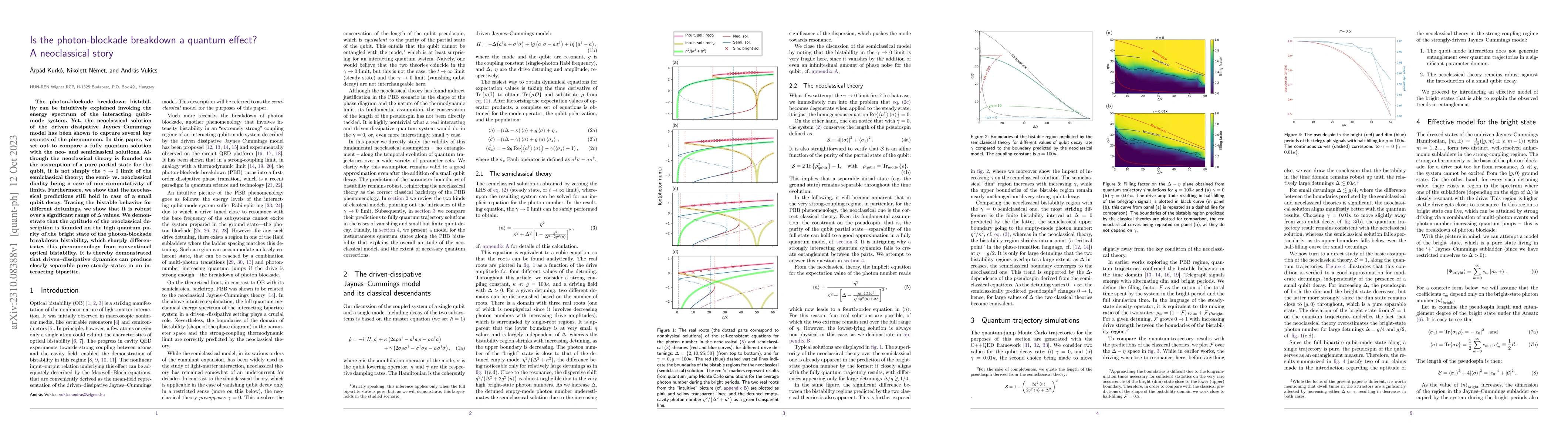Thumbnail for Is the photon-blockade breakdown a quantum effect? A neoclassical story