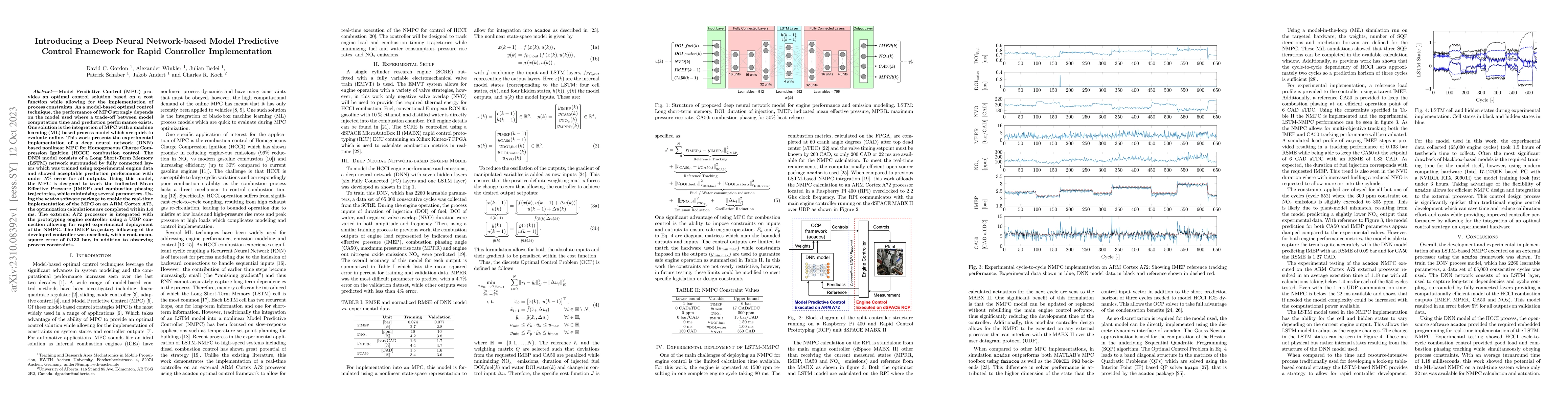 Thumbnail for Introducing a Deep Neural Network-based Model Predictive Control
  Framework for Rapid Controller Implementation
