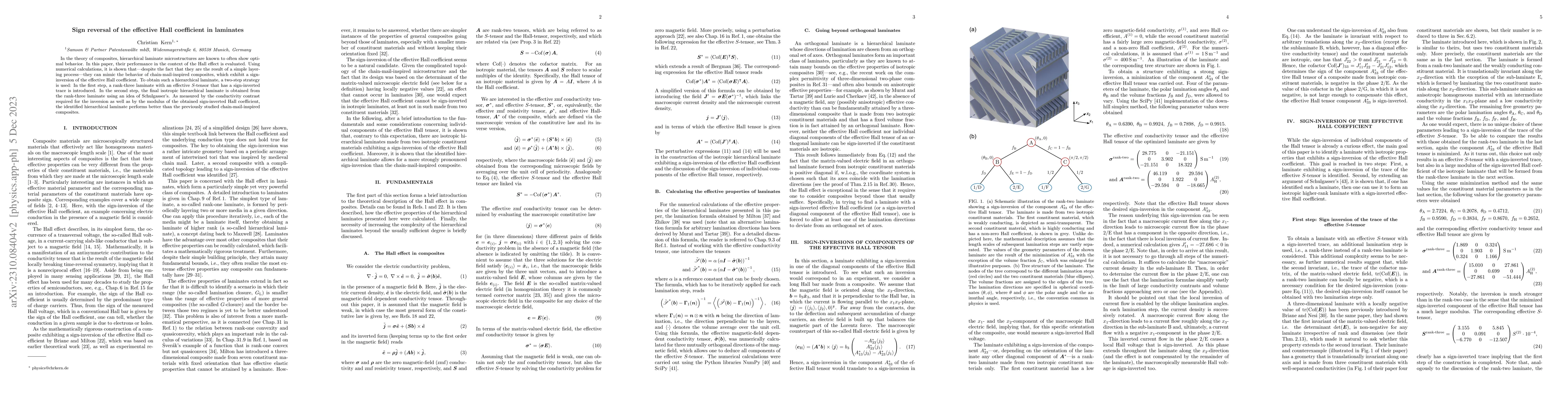 Thumbnail for Sign reversal of the effective Hall coefficient in laminates