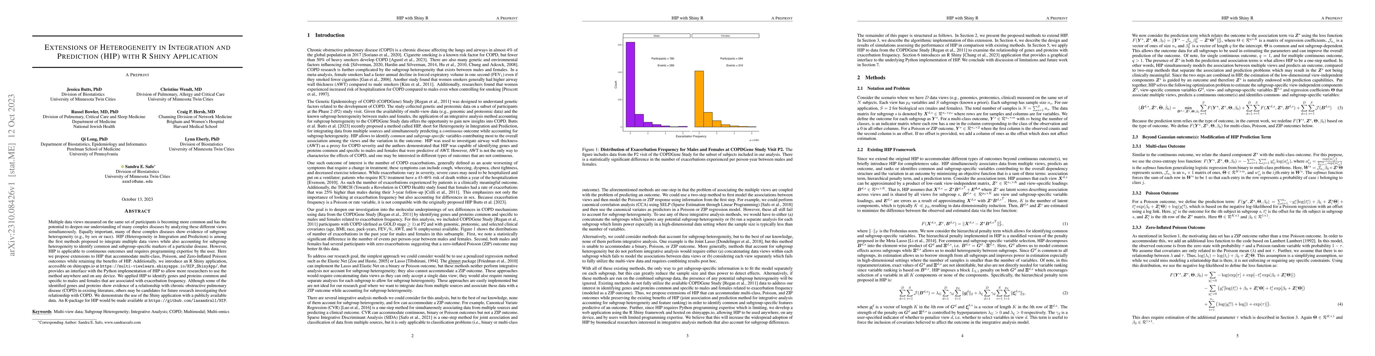 Thumbnail for Extensions of Heterogeneity in Integration and Prediction (HIP) with R
  Shiny Application