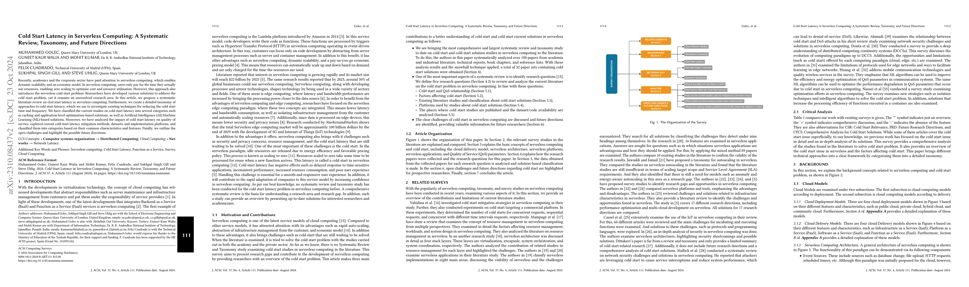 Thumbnail for Cold Start Latency in Serverless Computing: A Systematic Review,
  Taxonomy, and Future Directions