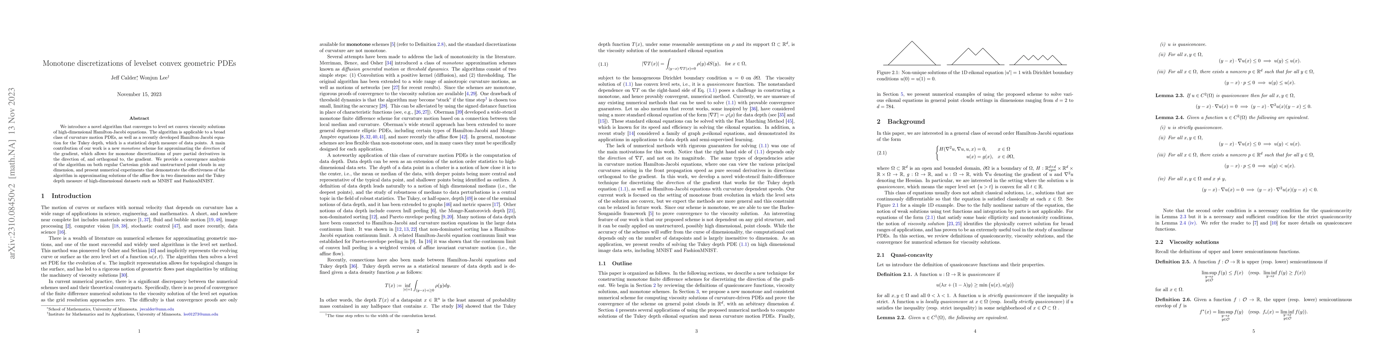 Thumbnail for Monotone discretizations of levelset convex geometric PDEs